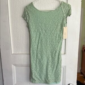 Stow loft la Mint Lace Mini Dress